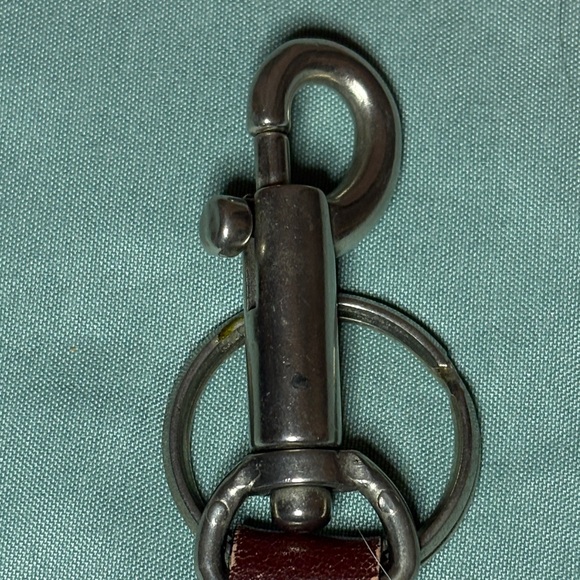 Cartier Must de Cartier Burgundy Leather Oval Key Ring Keychain Made in Italy - Picture 5 of 5